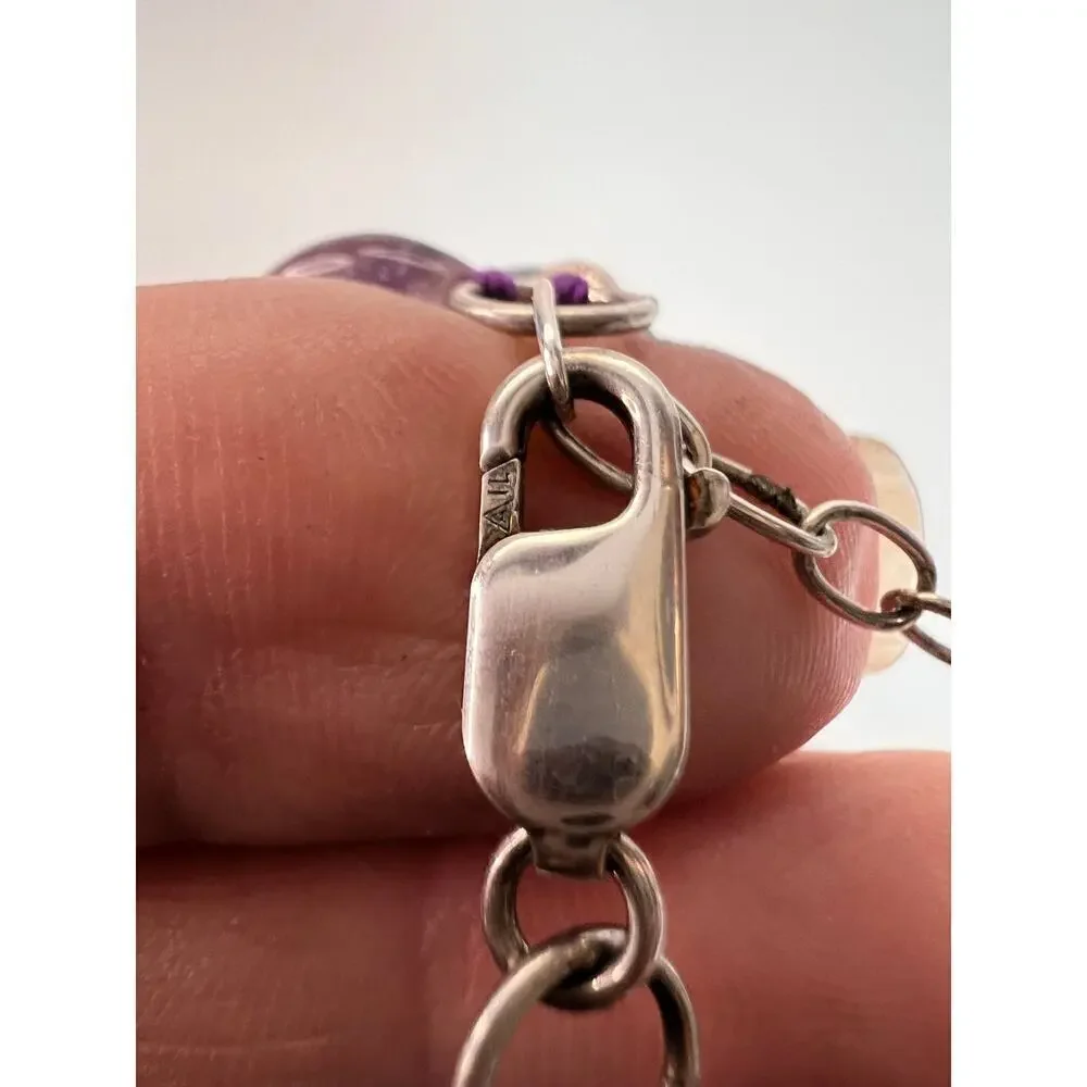 NEW Nate & Etan Fluorite knotted necklace with sterling silver clasp